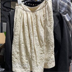 Lilla P Cream Floral Skirt